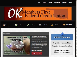 Web site www.okmembersfirstfcu.org, Oklahoma Members First CU